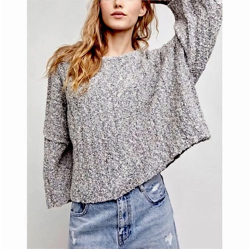 Free People Pullover Crop Sweater